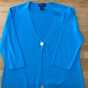 Women's Splendor Turquoise Cotton Sweater XL